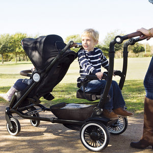 Austlen Entourage Best Single to Double Stroller and Best Sit and Stand Stroller for Infant and Toddler and Best Double Stroller for Big Kids