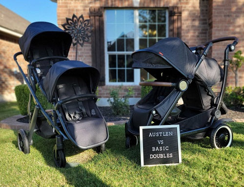 Austlen Entourage Best Single to Double Stroller and Best Sit and Stand Stroller for Infant and Toddler and Best Double Stroller for Big Kids