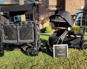 Austlen Entourage Best Single to Double Stroller and Best Sit and Stand Stroller for Infant and Toddler and Best Double Stroller for Big Kids